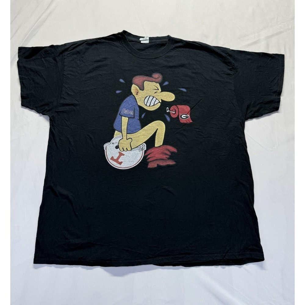 Florida Gators Georgia Tenessee Rivalry T-shirt mens 2XL funny graphic black tee